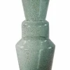 Light en Living Vaas TROSMU glas donker groen-goud - 2 maten Clearance