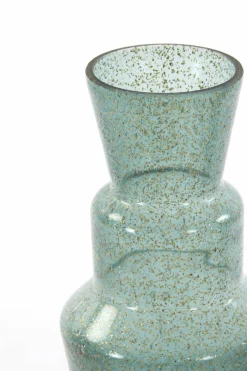 Light en Living Vaas TROSMU glas donker groen-goud - 2 maten Clearance