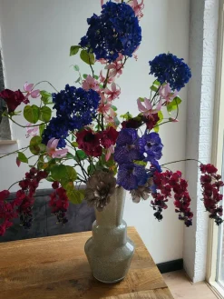 Light en Living Vaas TROSMU glas grijs-groen - 2 maten Hot