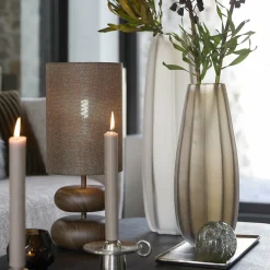 Light en Living Vaas Ø17,5x44,5 cm BRADLEY glas licht bruin Outlet