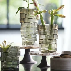 Light en Living Vaas Ø17x17 cm DOURO smoke glas Online