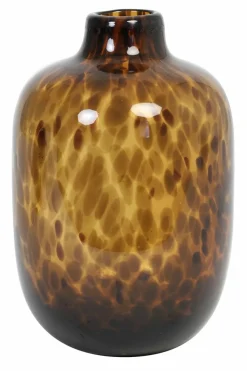 Light en Living Vaas Ø16x25 cm DAKAR Glas bruin-zwart New