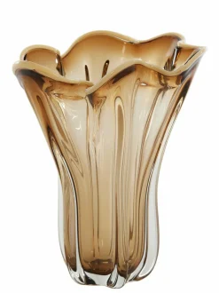 Light en Living Vaas Ø26X32 cm KAZUNO Glas helder bruin+grijs+creme