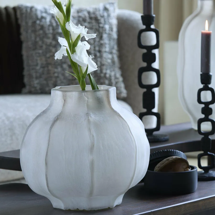 Light en Living Vaas Ø32,5x32 cm TEJEDA glas licht bruin Sale