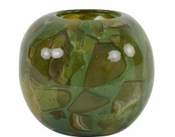 Light en Living Vaas Ø18x15,5 cm BEAUFORT glas groen-donker olijf groen