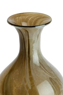 Light en Living Vaas Ø19x40 cm JORVEN glas taupe + olijfgroen