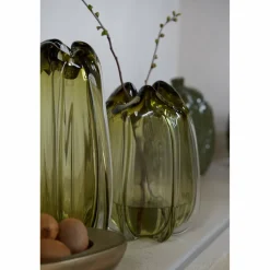Light en Living Vaas Ø21x30 cm MURELA glas olijf groen Online