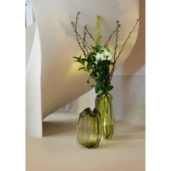 Light en Living Vaas Ø21x30 cm MURELA glas olijf groen Online