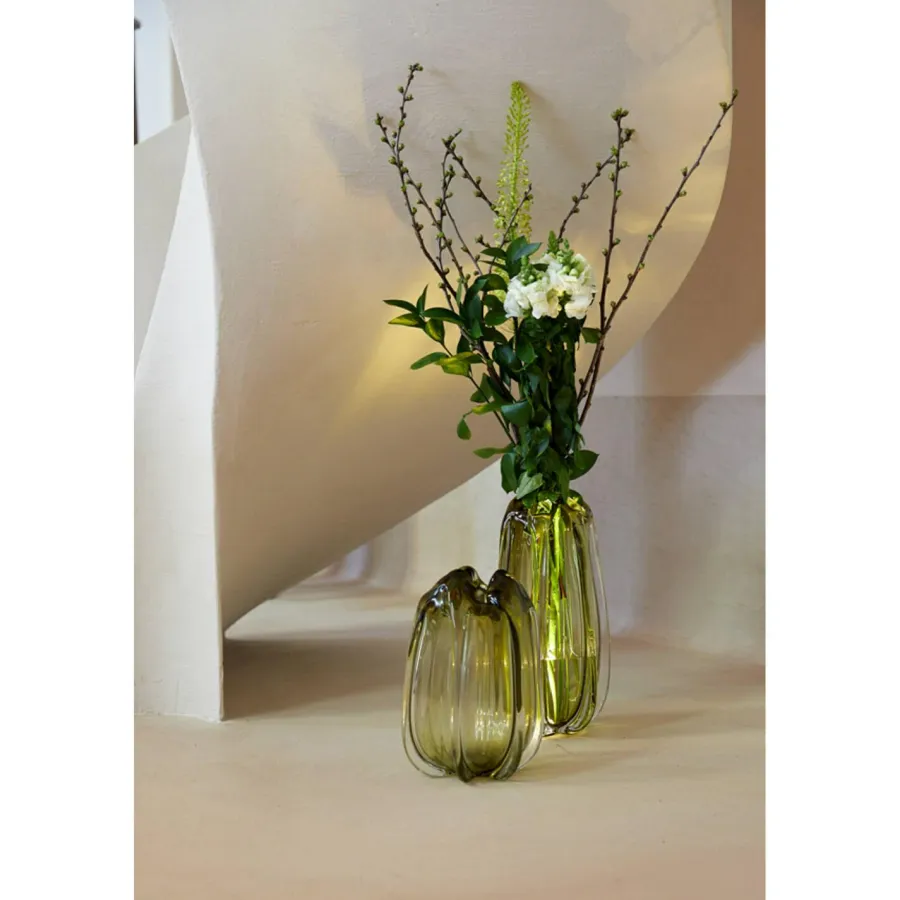 Light en Living Vaas Ø21x30 cm MURELA glas olijf groen Online