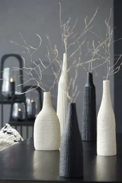 Light en Living Vaas Ø9,5x46 cm ANGIRA mat zwart Best
