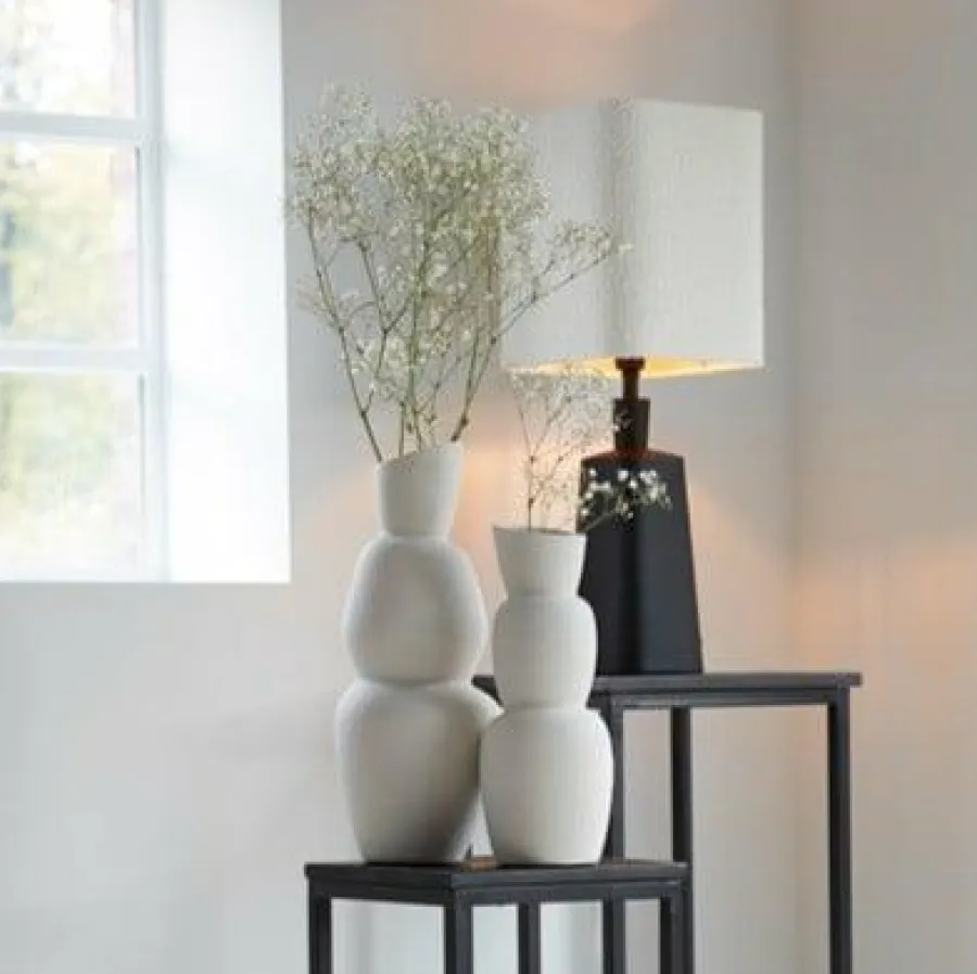 Light en Living Vaas Ø14,5x37,5 cm ARAM keramiek crème Outlet