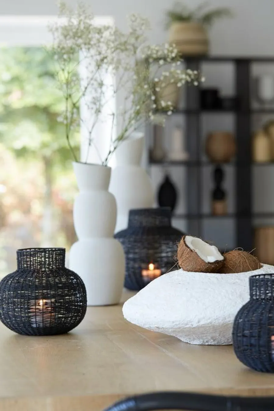 Light en Living Vaas Ø14,5x37,5 cm ARAM keramiek crème Outlet
