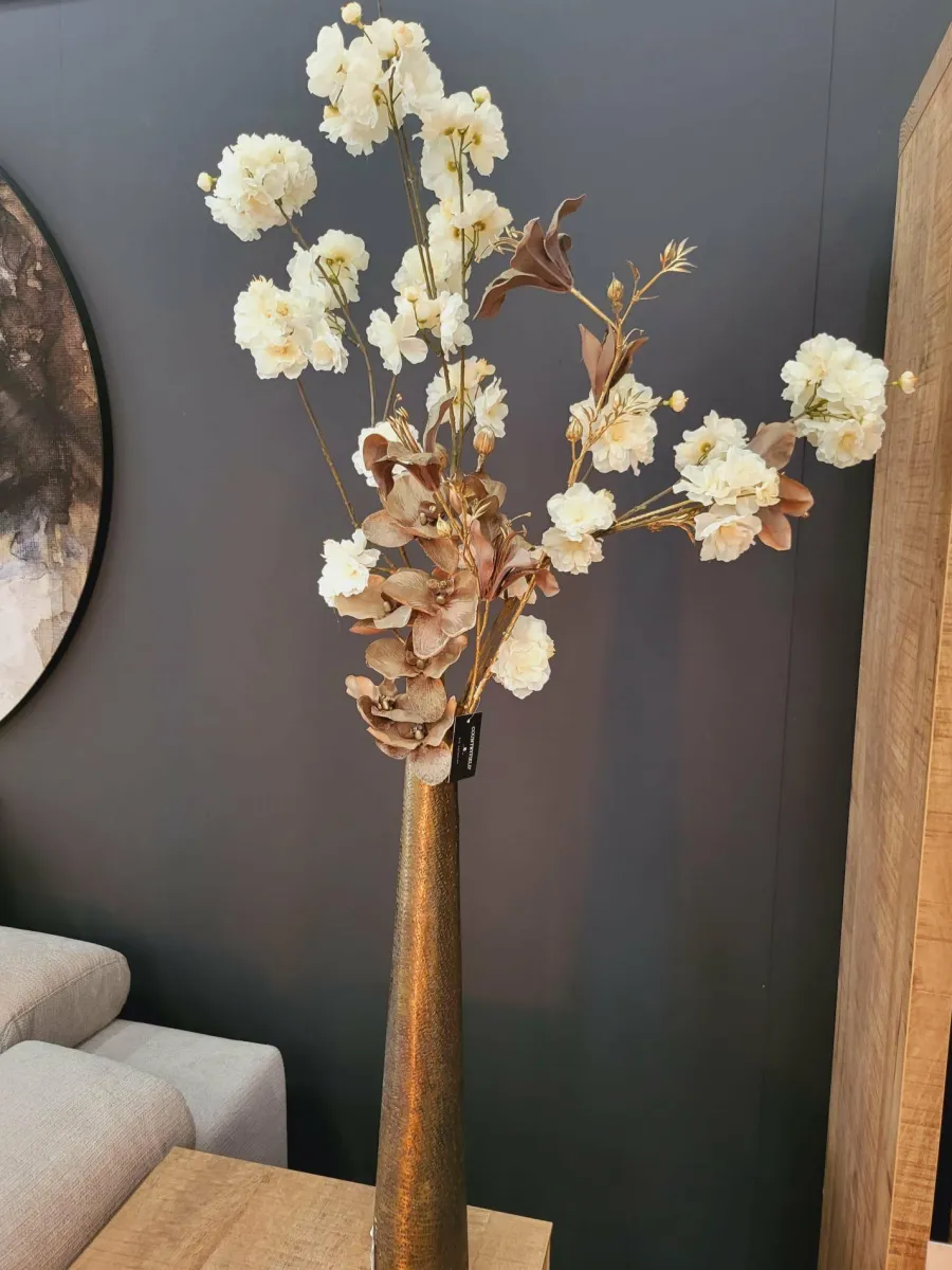 Light en Living Vaas Ø9x52 cm IKONGA ruw antiek brons