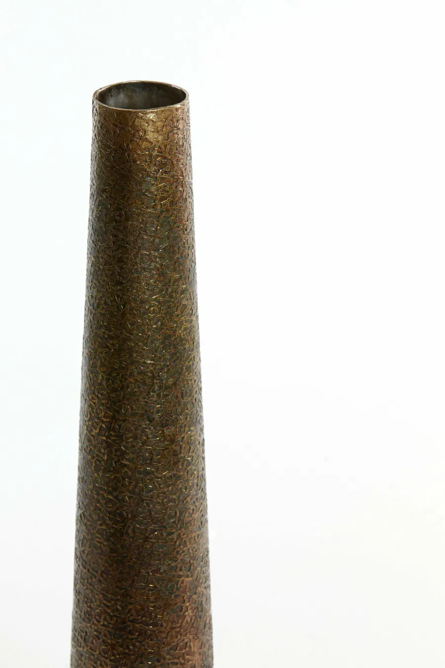 Light en Living Vaas Ø9x52 cm IKONGA ruw antiek brons