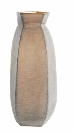 Light en Living Vaas 24,5x22,5x50,5 cm VELIKO glas donker bruin Online
