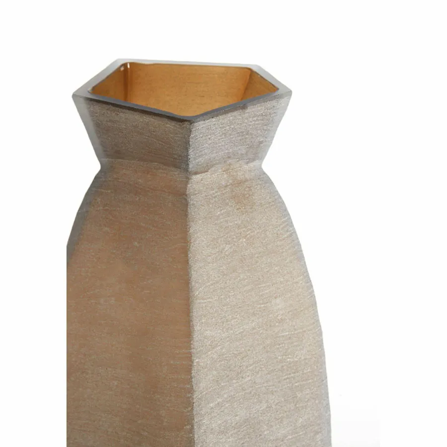 Light en Living Vaas 24,5x22,5x50,5 cm VELIKO glas donker bruin Online