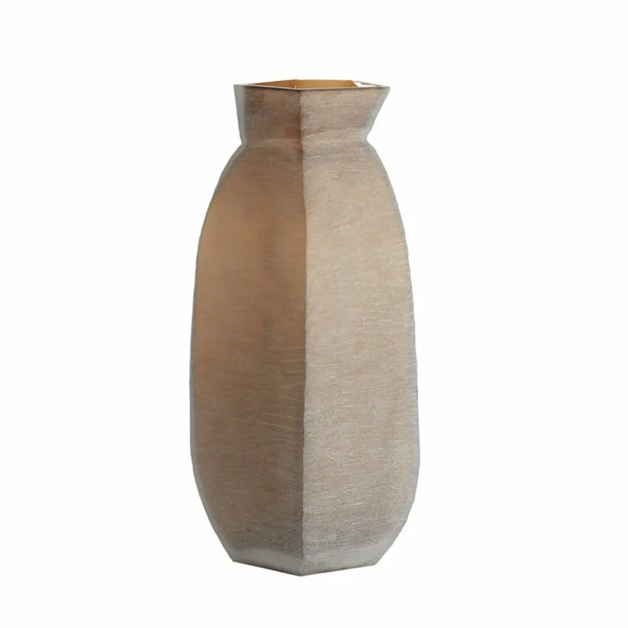 Light en Living Vaas 24,5x22,5x50,5 cm VELIKO glas donker bruin Online