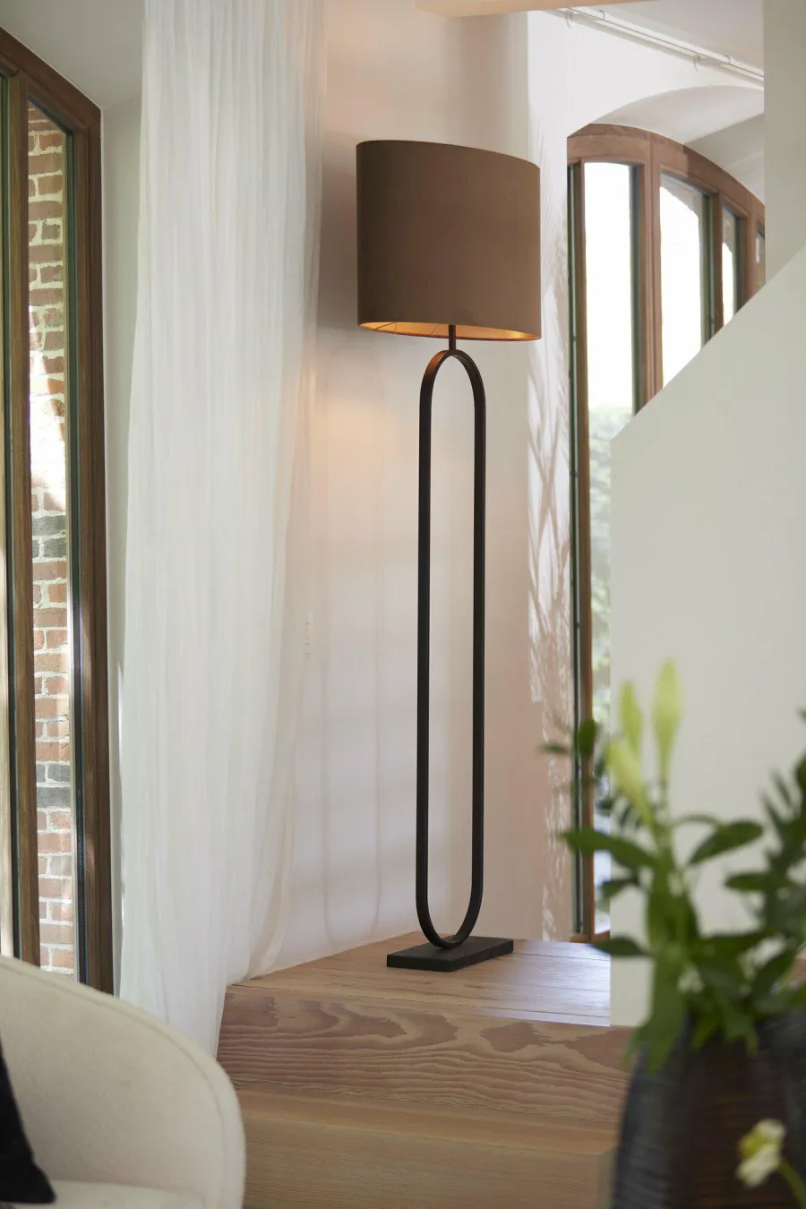 Light en Living Vloerlamp 30x15x142 cm JAMIRI mat zwart Outlet