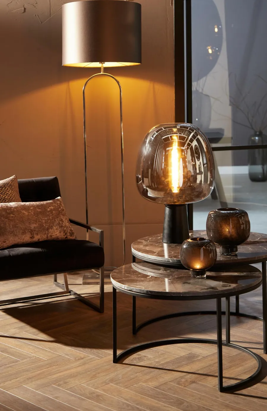 Light en Living Vloerlamp 30x15x142 cm JAMIRI mat zwart Outlet