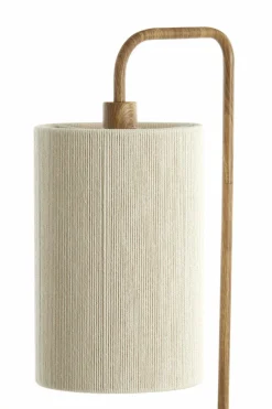 Light en Living Vloerlamp 33,5x28x155 cm DONIO hout print naturel+touw crème Best
