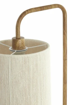 Light en Living Vloerlamp 33,5x28x155 cm DONIO hout print naturel+touw crème Best