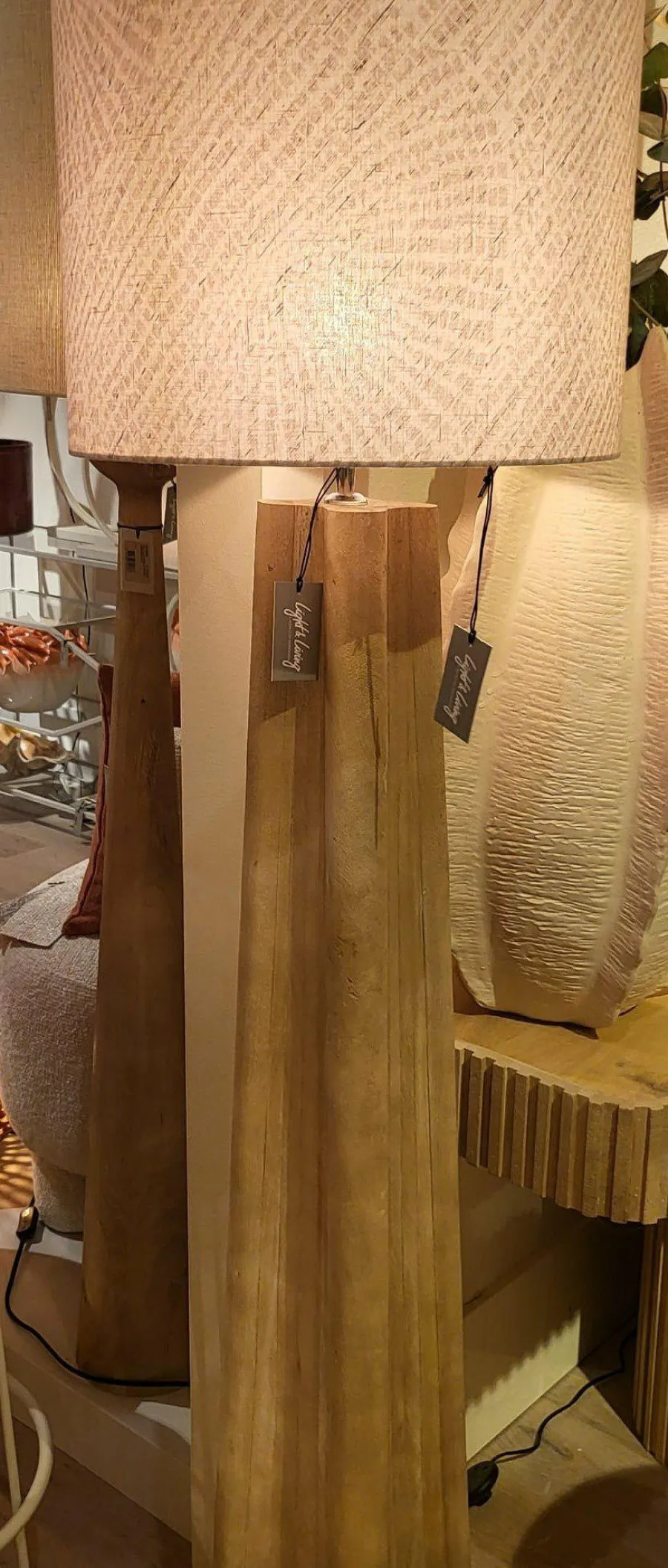 Light en Living Vloerlamp 23x23x125 cm NAVELLI hout mat naturel Online