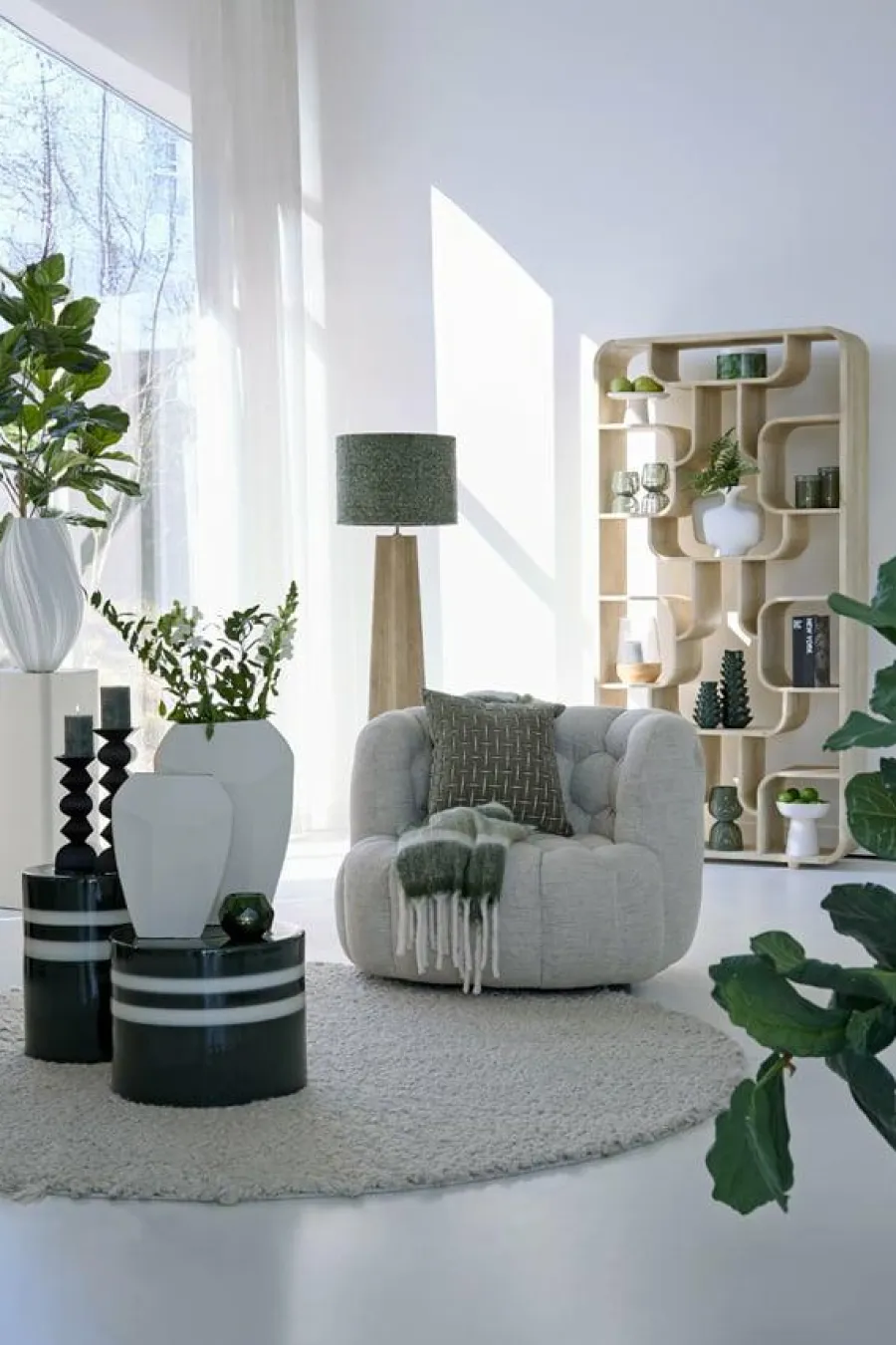 Light en Living Vloerlamp 23x23x125 cm NAVELLI hout mat naturel Online