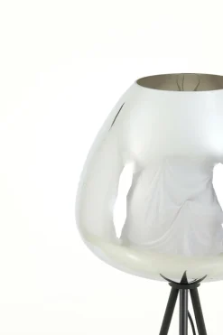 Light en Living Vloerlamp Ø42x146 cm MAYSON mat zwart+glas smoke New