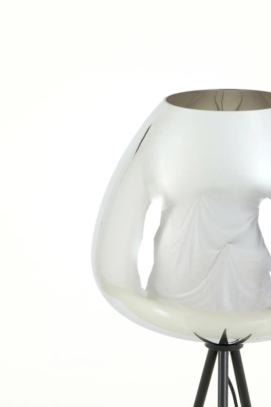 Light en Living Vloerlamp Ø42x146 cm MAYSON mat zwart+glas smoke New