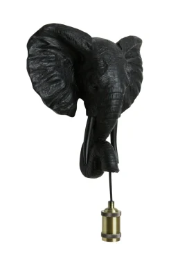 Light en Living Wandlamp 35x13x36 cm ELEPHANT mat zwart Clearance