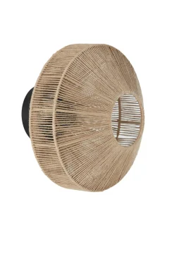 Light en Living Wandlamp Ø43x43 cm LYRA naturel+mat zwart Online