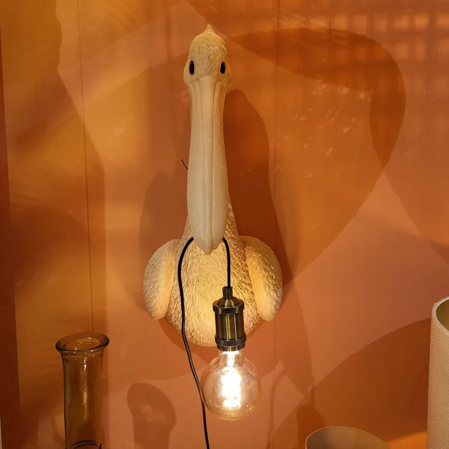 Light en Living Wandlamp 33x28x63 cm PELICAN lichtroze Best