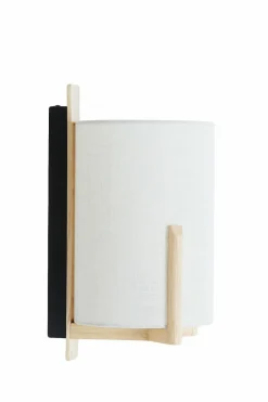 Light en Living Wandlamp 22X18X36 cm Litto naturel+Linnen wit Clearance