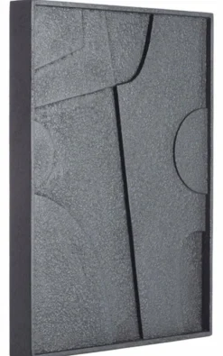 Light en Living Wandornament 80x8x60 cm COLINO hout mat zwart Outlet
