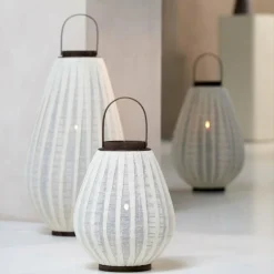 Light en Living Windlicht Ø36X55 cm DAZIO Linen Natural+donkerbruin hout Outlet