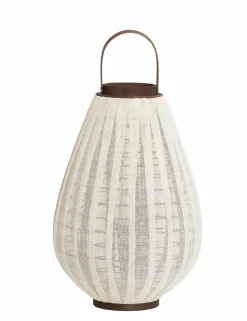 Light en Living Windlicht Ø36X55 cm DAZIO Linen Natural+donkerbruin hout Outlet