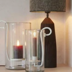Light en Living Windlicht 17X13X28,5 cm DOLEGA glas helder+creme Online