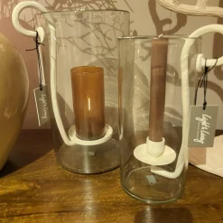 Light en Living Windlicht 17X13X28,5 cm DOLEGA glas helder+creme Online
