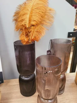 Parlane Vaas Ø10x26 cm OAKLYN glas smoke goud Online
