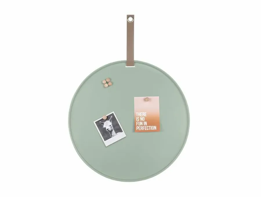 Present Time Memobord Perky metaal jadegroen met ophangbandje en 6 magneten Hot