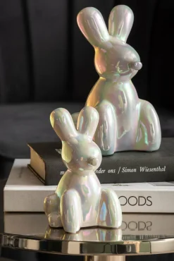 Present Time Ornament Balloon Bunny wit parelmoer
