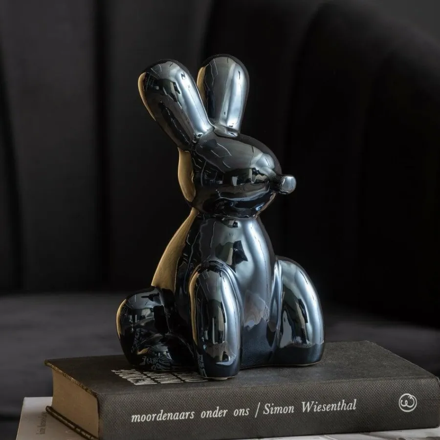 Present Time Ornament Balloon Bunny zwart