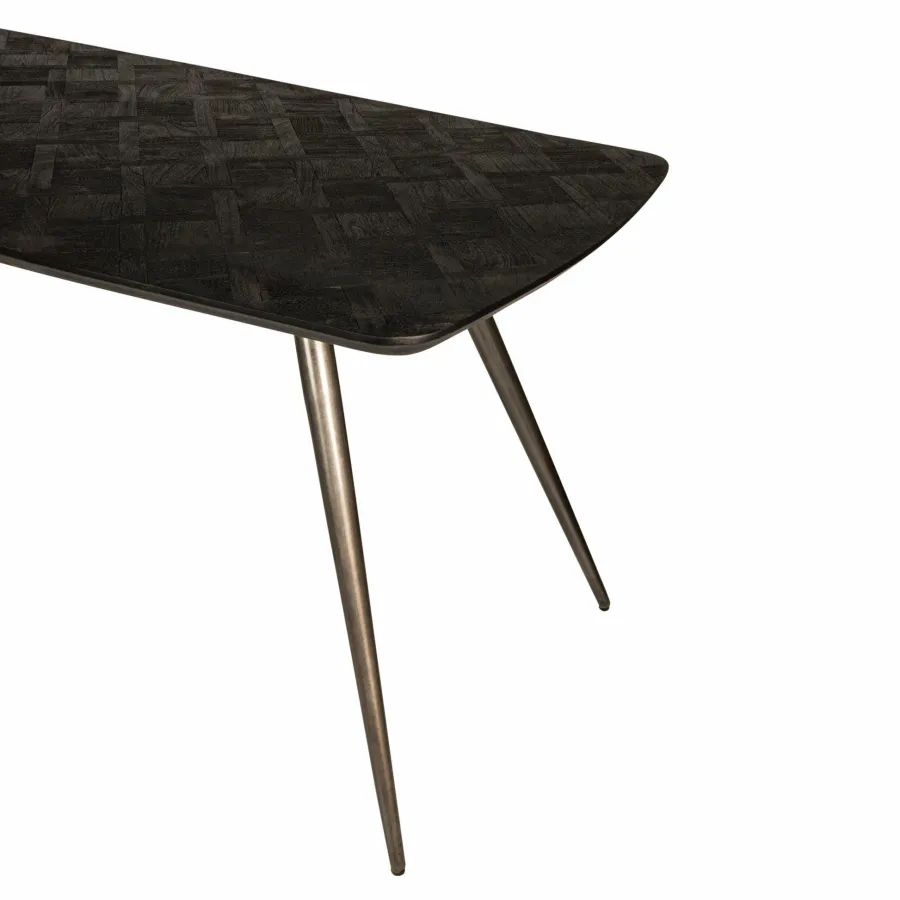 PTMD Eettafel Fieron Acacia zwart ovaal 200 cm