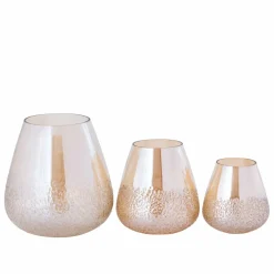 PTMD Ameara Amber glas rond taps windlicht M Online