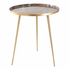 PTMD Bijzettafel Jiven Goud / Marmer print Hot