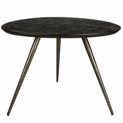 PTMD Eettafel Fieron Acacia zwart organisch 110 cm Hot