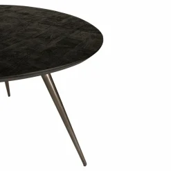 PTMD Eettafel Fieron Acacia zwart organisch 110 cm Hot