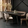 PTMD Eettafel Fieron Acacia zwart ovaal 240 cm Outlet