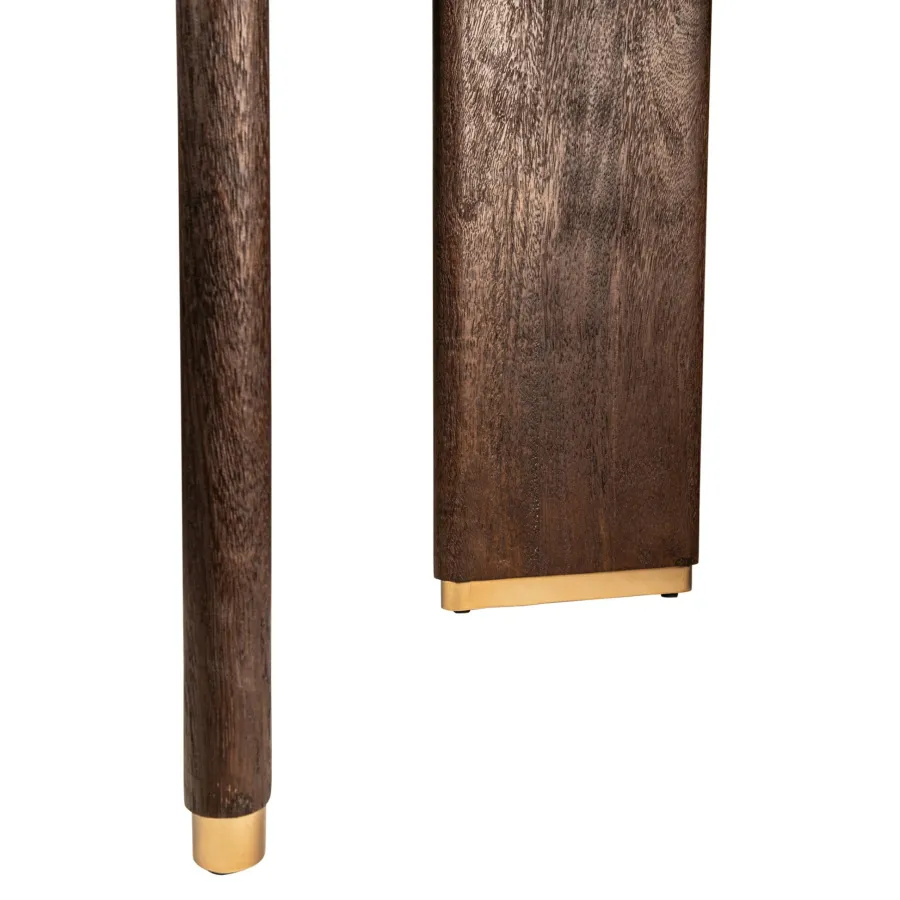 PTMD Eettafel Liber mango bruin gouden poot 280 cm Hot