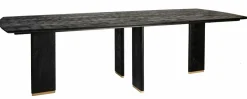 PTMD Eettafel Liber mango zwart gouden poot 240 cm Best